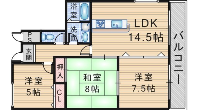 パークハイツアイリス5号館の間取り