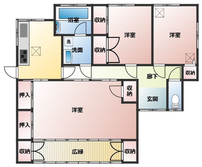 【間取り】 | 山鹿市古閑