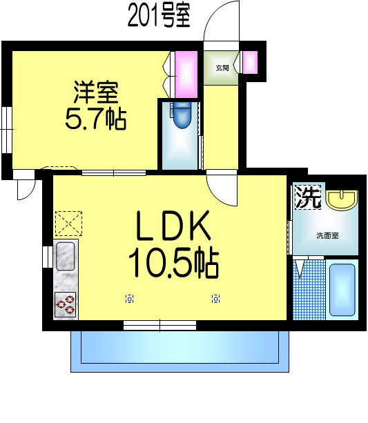 スーベニール八千代の間取り|★角部屋★2面採光★