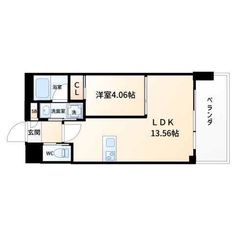 プレジオ弁天町の間取り|プレジオ弁天町　間取り