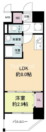 【間取り】 | プライムアーバン南森町