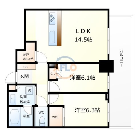 グランドメゾン新梅田タワー　大淀小学校区の間取り|グランドメゾン新梅田タワー　間取り