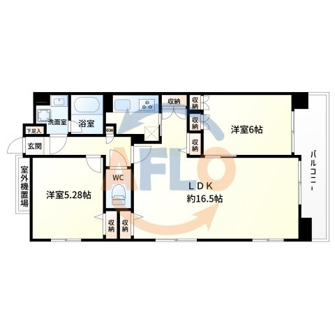 レジネッタ江戸堀（西船場小学校区）の間取り|レジネッタ江戸堀（西船場小学校区）間取り