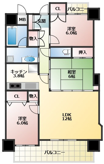 ポレスター潮新町の間取り