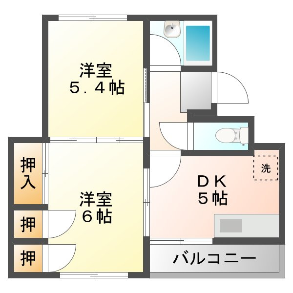 コーポ栄の間取り