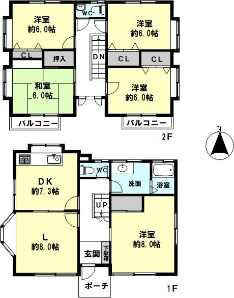 垂水区桃山台3丁目戸建の間取り