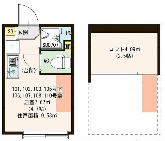 ハーモニーテラス豊島Ⅴの間取り