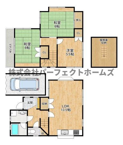 田口3丁目戸建　賃貸の間取り