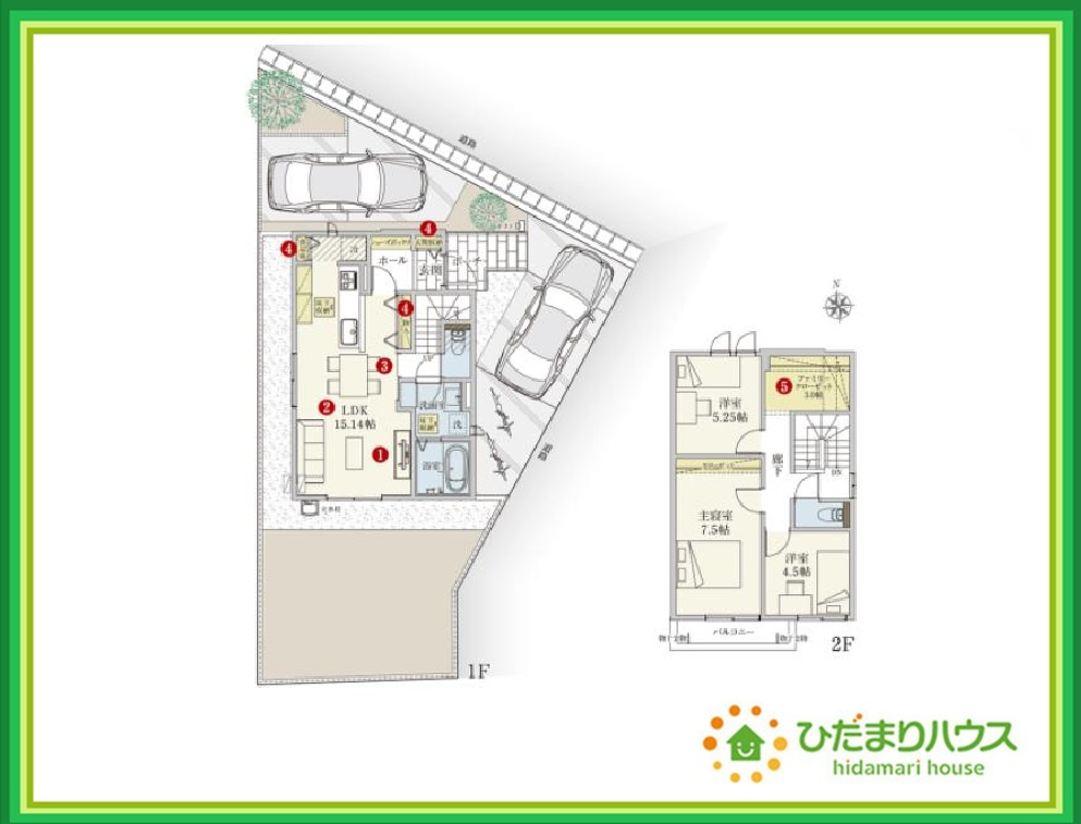 いわき市内郷御台境町新町前　建売住宅の間取り|南向きのリビングではぽかぽかの日差しが感じられます☆彡