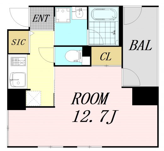 Uresidence Temmabashi　仲介手数料無料の間取り
