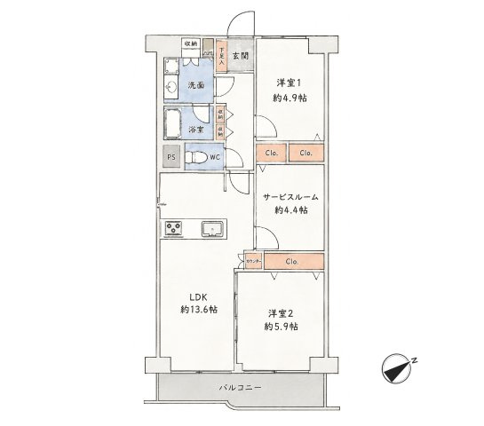 ハイラーク船堀の間取り