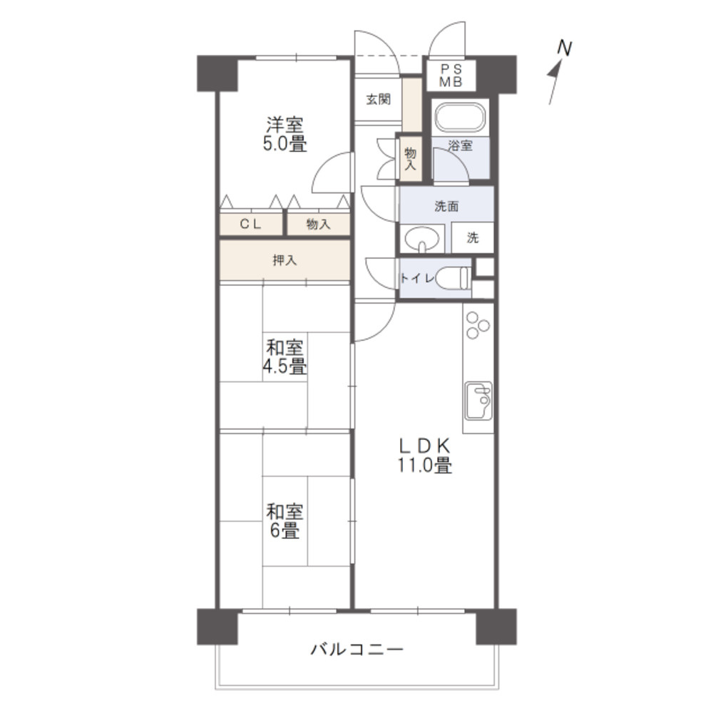 シティコーポ延友の間取り