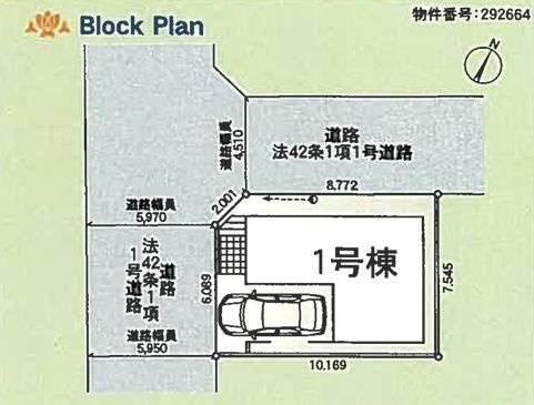 綾瀬市寺尾釜田2丁目新築戸建て　第5-1号棟の区画図|区画図「綾瀬市寺尾釜田2丁目新築戸建て　1号棟」