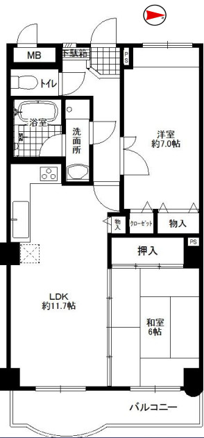 ルネ六甲八幡町の間取り