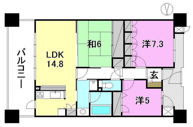 アルファステイツ勝山通りの間取り