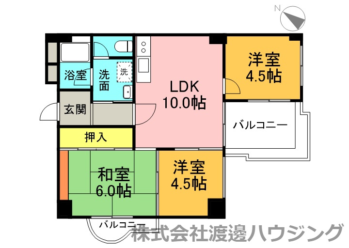 南千里ハイツの間取り