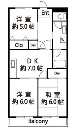 ブランボヌール松戸の間取り