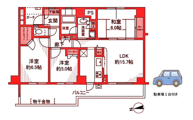 【間取り】 | ローレルスクエア 港南台 C棟