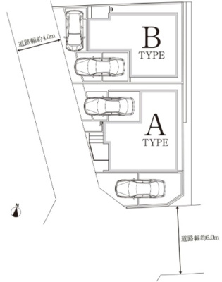 【区画図】 | 尾張旭市桜ケ丘町西全２棟《白凰小　西中》 | 今すぐのご案内可能です！→  0120-336-922　までお気軽にお問い合わせください。