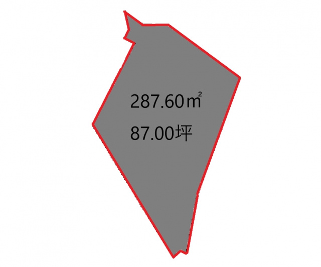 松山市窪野町の売地の土地図