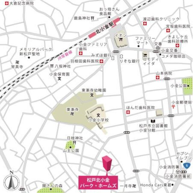 松戸小金台パーク・ホームズの地図