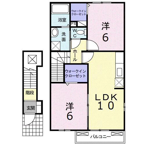 エスペランザＢの間取り