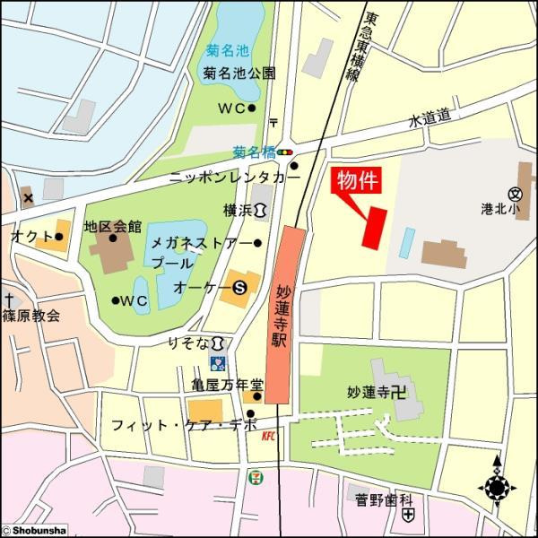 ヒルハイツ妙蓮寺の地図