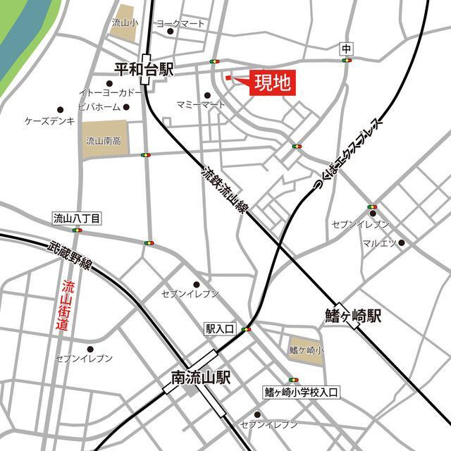 ベルリード流山Ⅱの地図