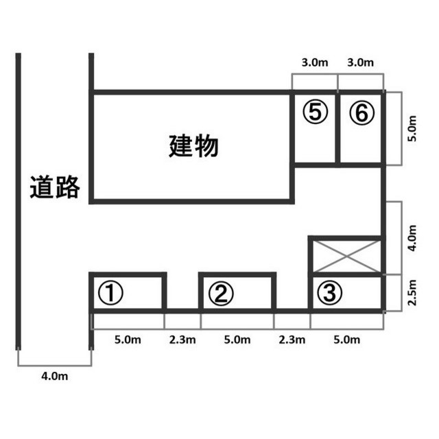 岐阜市上川手の駐車場の間取り