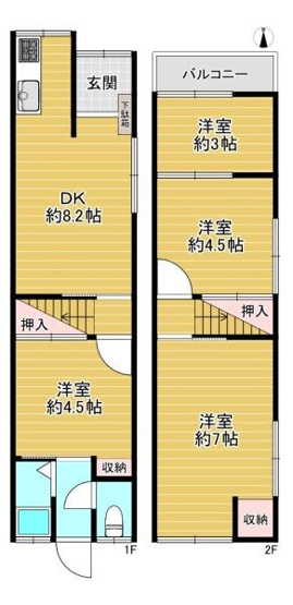 【間取り】 | 門真市大池町　中古戸建