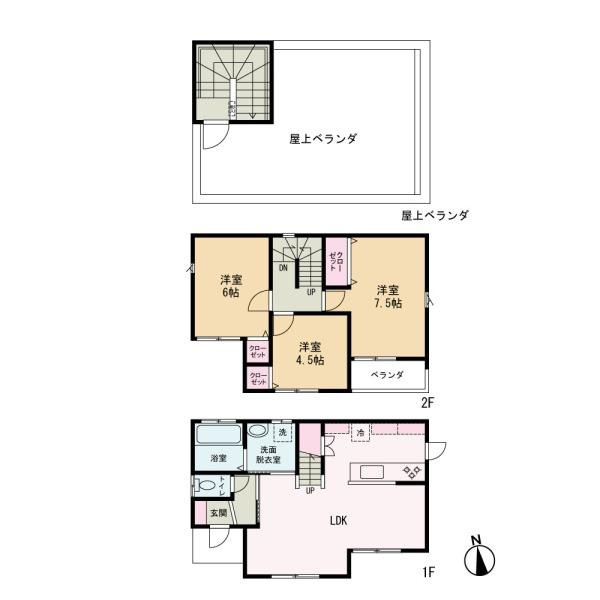 和歌山市今福２丁目　中古戸建の間取り