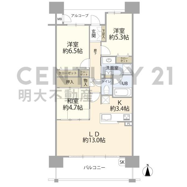 ザ・レジデンス大淀河畔の間取り