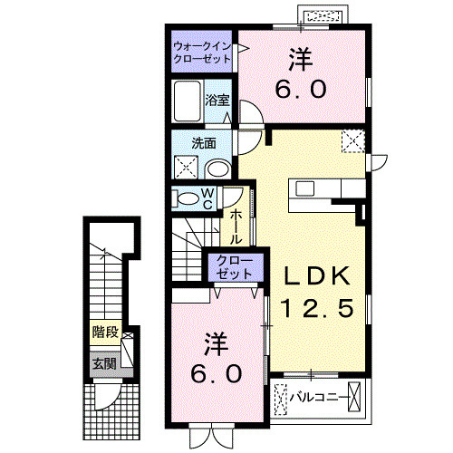 メゾン　ド　ルミエール　Ⅱの間取り