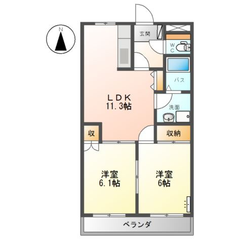 エスポアールＫの間取り