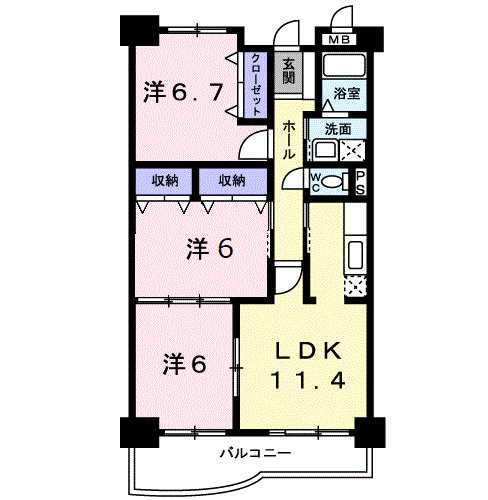 クラールの間取り