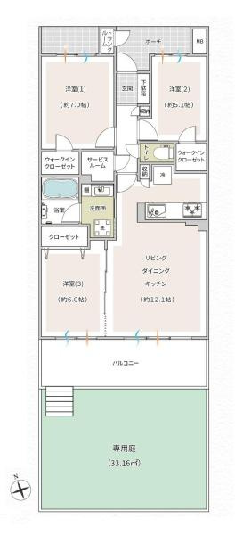 アリスガーデン横浜１番館の間取り