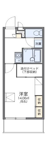 レオパレスソレーユ　Ⅱの間取り