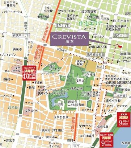 クレヴィスタ浅草【おとり物件なし】#学生・社会人にオススメ！初期費用分割払いOK！の地図
