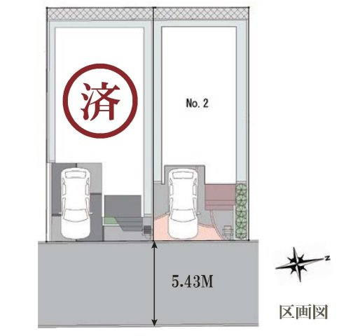 【横浜市中区本牧荒井170-19全2棟新築戸建て】★仲介手数料無料★（大鳥小学校・本牧中学校）の区画図