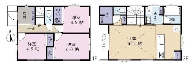 【横浜市中区本牧大里町31-1新築戸建て】★仲介手数料無料★の間取り