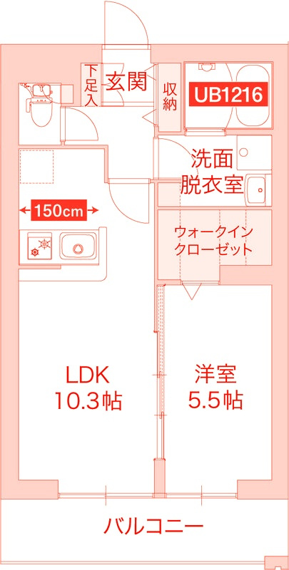 茅ヶ崎市小和田１丁目の賃貸マンションの間取り