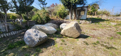 【外観】 | 福吉1丁目土地 | 大きい岩も残っており、お庭造りにご利用いただけます。