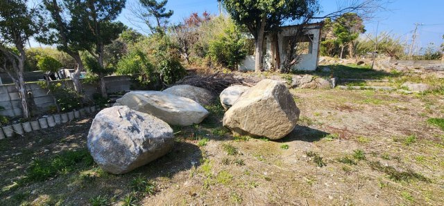 【外観】 | 福吉1丁目土地 | 大きい岩も残っており、お庭造りにご利用いただけます。