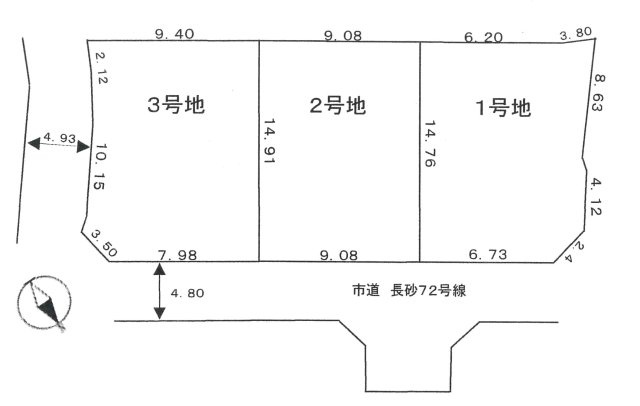 加古川市野口町長砂　　山陽電鉄「浜の宮駅」徒歩20分の土地図