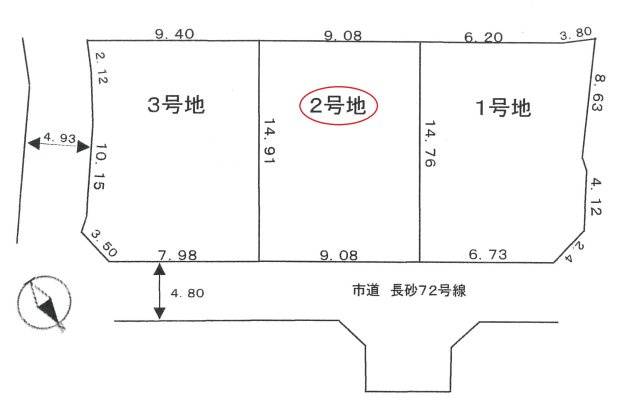 加古川市野口町長砂　　山陽電鉄「浜の宮駅」徒歩20分の土地図