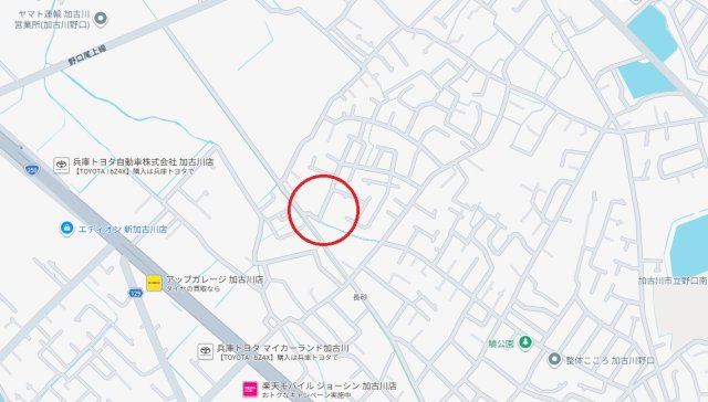 加古川市野口町長砂　　山陽電鉄「浜の宮駅」徒歩20分の地図