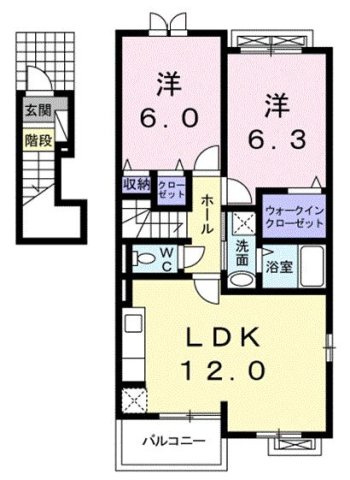 【間取り】 | ヴィッファＢ