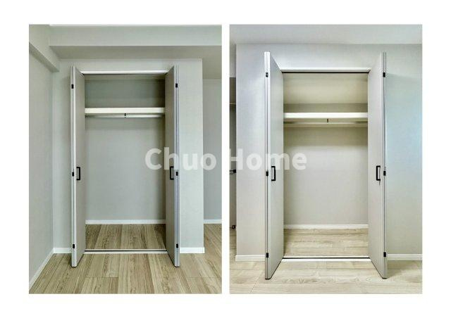 関屋ステーションハイツの収納|居室にはクローゼットを完備し、自由度の高い家具の配置が叶うシンプルな空間です。お子様の成長と必要になる子供部屋を与えるにはぴったりの間取りですね。