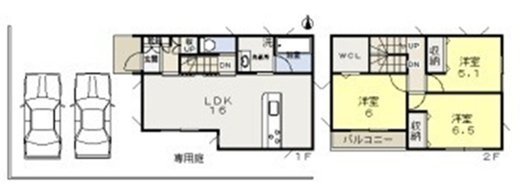 津島西坂戸建の間取り