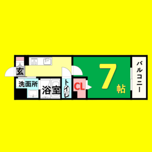 アムール千原　名古屋市賃貸　仲介手数料無料の間取り
